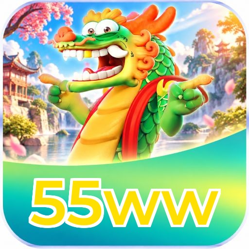 Interface da plataforma 55ww mostrando slots populares e bônus de boas-vindas